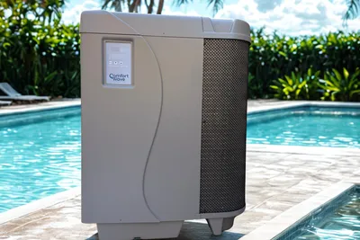 Comfort Wave pool heat pump at a residential swimming pool